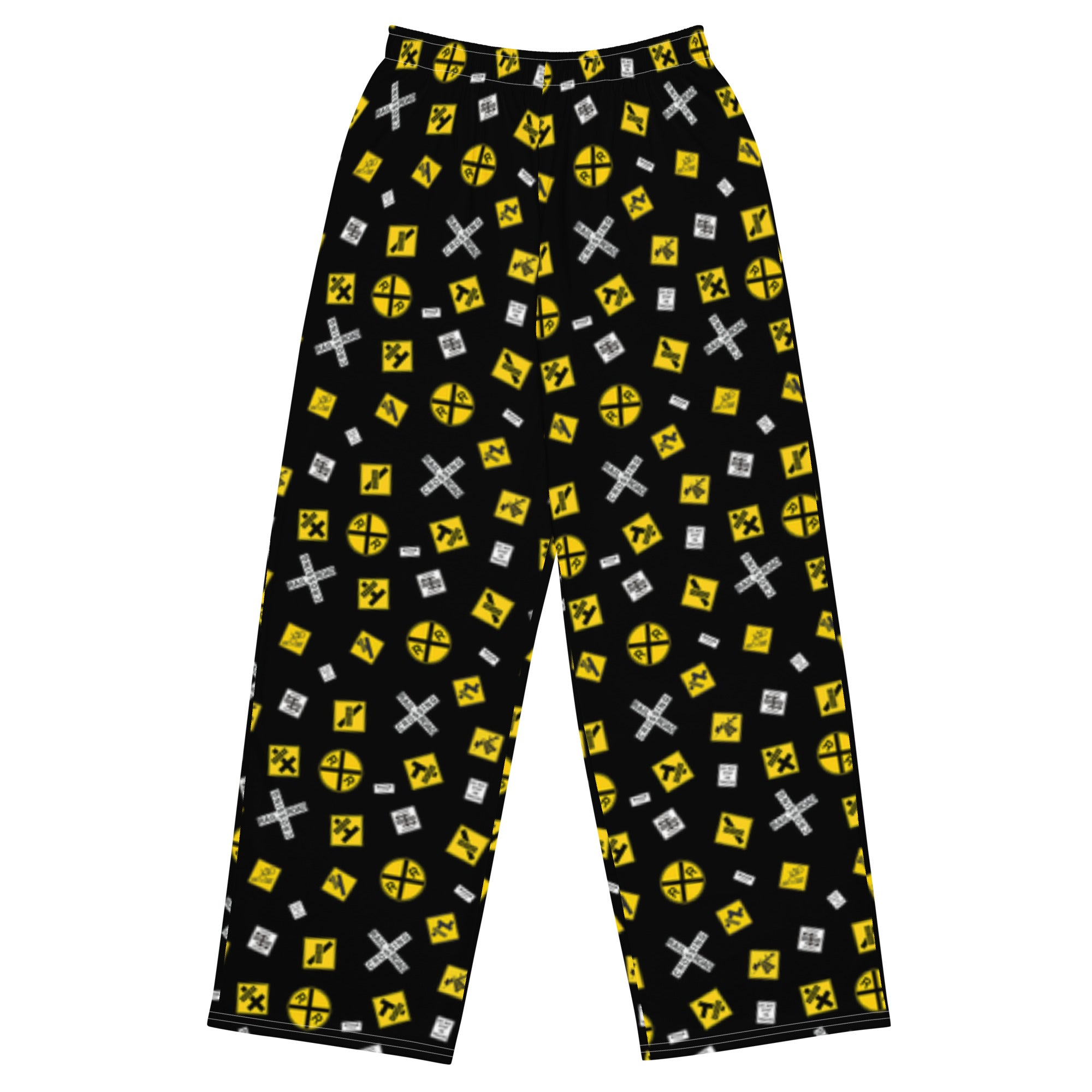 Extra Pants. Sign RR Warning Signs Wide-Leg Pants – Main Steet Railfan